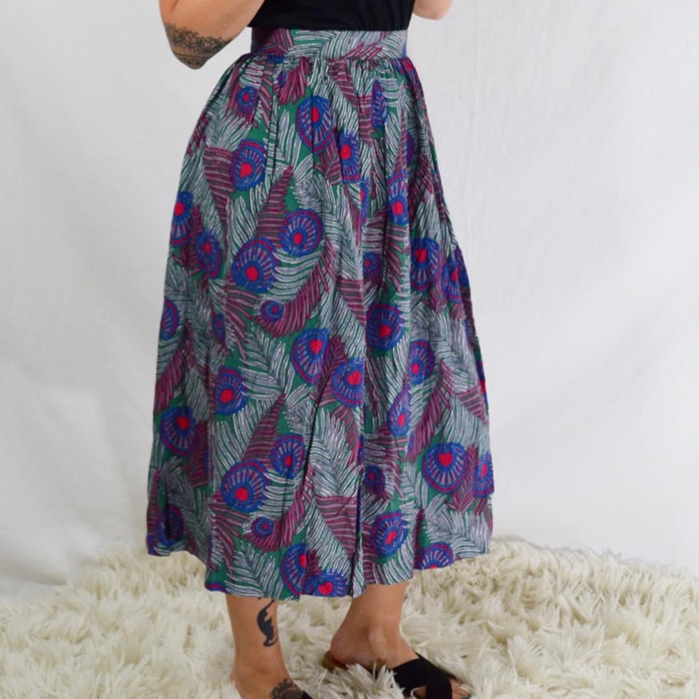 Festival Feather Print Dancing Skirt 💃🏻
